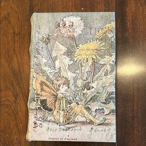 Fairy and Flowers Faux Book that is a Box with red velvet lining